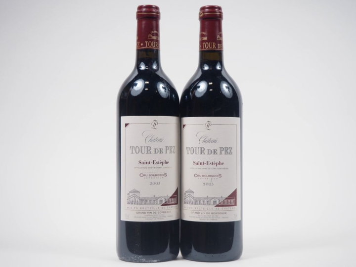 2 BOUTEILLES CHÂTEAU LA TOUR DE PEZ CB ST ESTÈPHE - 2003