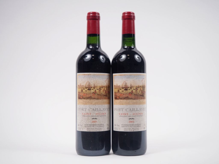 2 BOUTEILLES PORT CAILLAVET ST JULIEN - 2005 - ES 