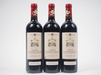 Vente aux enchères 3 BOUTEILLES CHÂTEAU LA TOUR CARNET GCC HAUT MÉDOC - 2005 - ÉTIQUETTTE