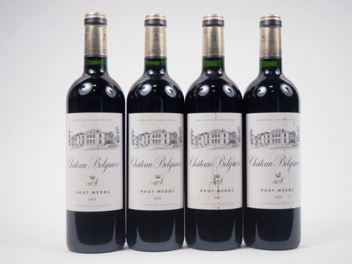 4 BOUTEILLES CHÂTEAU BELGRAVE GCC HAUT MÉDOC - 2005 - 2 ELT 