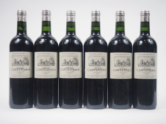 Vente aux enchères 6 BOUTEILLES CHÂTEAU CANTEMERLE GCC HAUT MÉDOC - 2005 - ÉTIQUETTES PLI