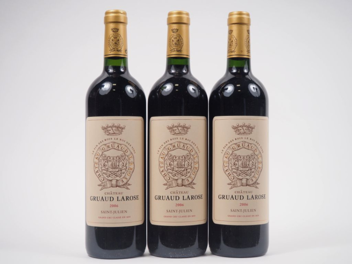 3 BOUTEILLES CHÂTEAU GRUAUD LAROSE GCC ST JULIEN - 2006