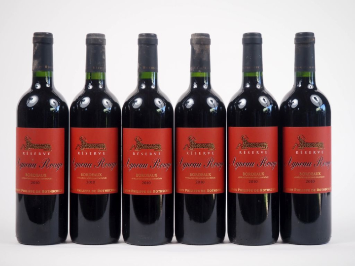 6 BOUTEILLES AGNEAU ROUGE "RÉSERVE" BARON DE PHILIPPE DE ROTHSCHILD BO
