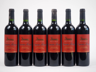 Vente aux enchères 6 BOUTEILLES AGNEAU ROUGE "RÉSERVE" BARON DE PHILIPPE DE ROTHSCHILD BO