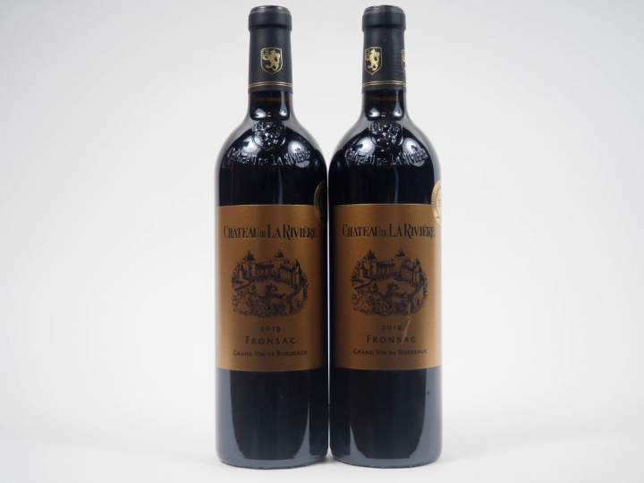 2 BOUTEILLES CHÂTEAU DE LA RIVIÈRE FRONSAC - 2019