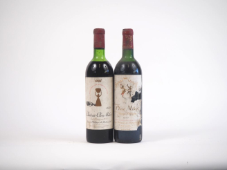 Vente aux enchères 2 BOUTEILLE CHÂTEAU CLERC MILON GCC PAUILLAC : 1 DE 1973 HEP - 1 DE 19