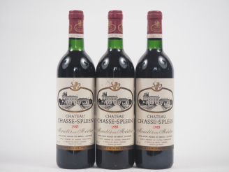 Vente aux enchères 3 BOUTEILLES CHÂTEAU CHASSE SPEEN MOULIS - 1985 - BG