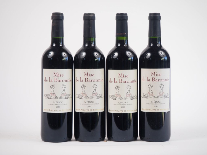4 BOUTEILLES MISE DE LA BARONNIE BARON PHILIPPE DE ROTHSCHILD - 2010 -