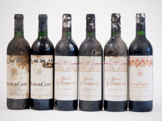 Vente aux enchères 6 BOUTEILLES : 3 MISE DE LA BARONNIE ST ÉMILION 2000 - 1 ST ÉMILION 19