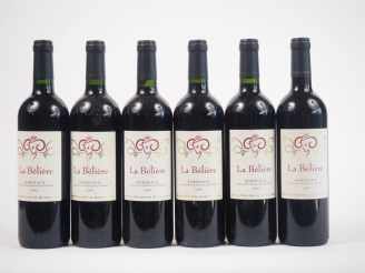 Vente aux enchères 6 BOUTEILLES LA BÉLIÈRE BARON PHILIPPE DE ROTHSCHILD BORDEAUX : 5 DE 2
