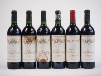 Vente aux enchères 6 BOUTEILLES BARON PHILIPPE DE ROTHSCHILD BORDEAUX : 4 LA BÉLIÈRE 1991