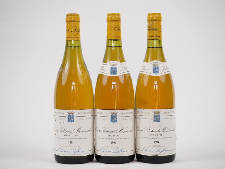 3 BOUTEILLES CRIOTS BATARD MONTRACHET OLIVIER LEFLAIVE - 1994 - MANQUE