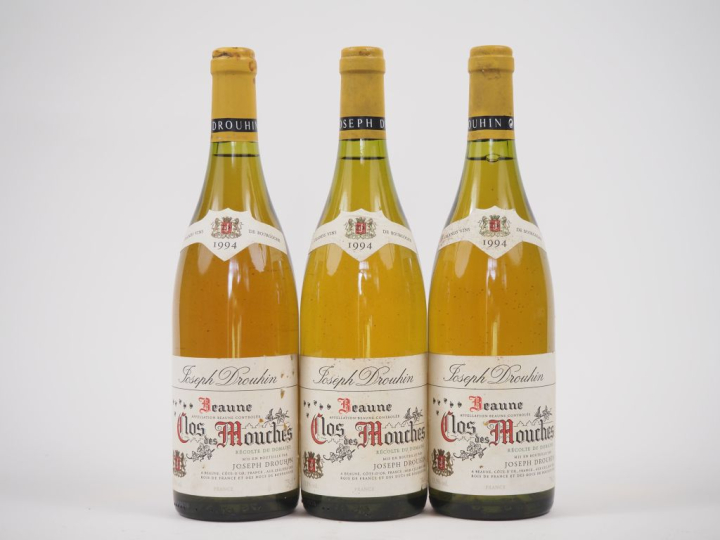 3 BOUTEILLES BEAUNE "CLOS DES MOUCHES" JOSEPH DROUHIN - 1994 - 1 ETLA 