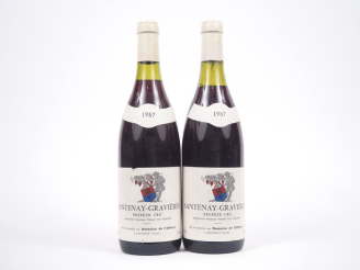 Vente aux enchères 2 BOUTEILLES SANTENAY 1er CRU GRAVIÈRES DOMAINE DE L'ABBAYE - 1987