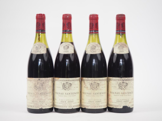 Vente aux enchères 4 BOUTEILLES VOLNAY 1er CRU SANTENOTS LOUIS JADOT - 1989 -1 à 2,6 CM/1