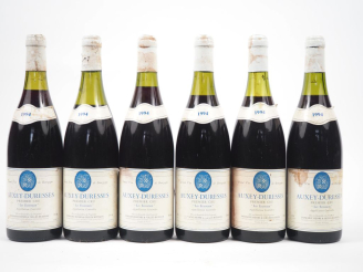 Vente aux enchères 6 BOUTEILLES AUXEY DURESSSES 1er CRU "LES ÉCUSSEAUX" HENRI ET GILLES B