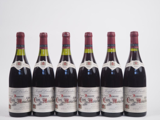 Vente aux enchères 6 BOUTEILLES BEAUNE"CLOS DES MOUCHES" JOSEPH DROUHIN - 1993 - 1 à 1 CM