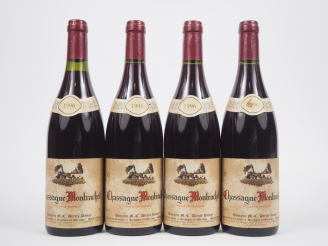 Vente aux enchères 4 BOUTEILLES CHASSAGNE MONTRACHET DOMAINE M.C DERATS DUMAY - 1996