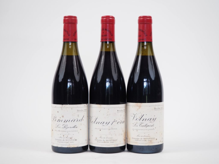 3 BOUTEILLES DOMAINE DE MONTILLE - 2000 : 1 POMMARD 1er CRU "LES PÉZER