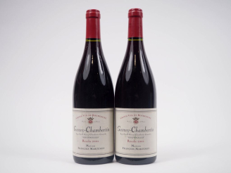 Vente aux enchères 2 BOUTEILLES GEVREY CHAMBERTIN "LES EVOCELLES" MAISON FRANCOIS MARTENO