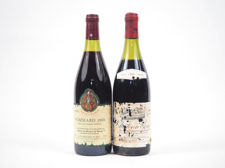 2 BOUTEILLES : 1 NUITS ST GEORGES 1er CRU "CHÂTEAU GRIS" LUPÉ CHOLET 1