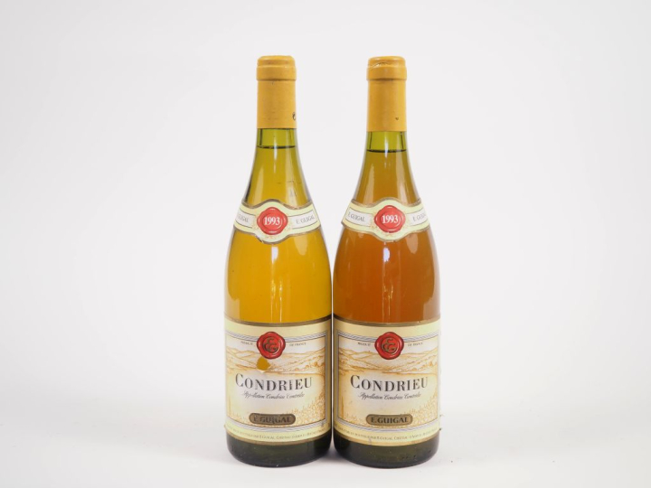 2 BOUTEILLES CONDRIEU E. GUIGAL - 1993 - 1 ELA 