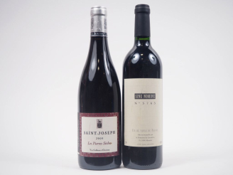 Vente aux enchères 2 BOUTEILLES : 1 ST JOSEPH "LES PIERRES SÈCHES" YVES CUILLERON 2009 - 