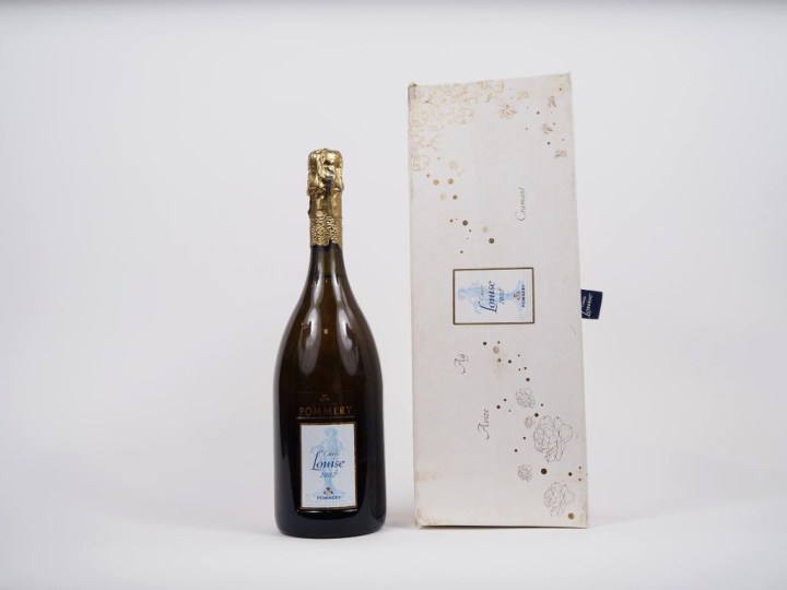 1 BOUTEILLE CHAMPAGNE POMMERY "CUVÉE LOUISE" - 2002 - COFFRET LÉGER AB