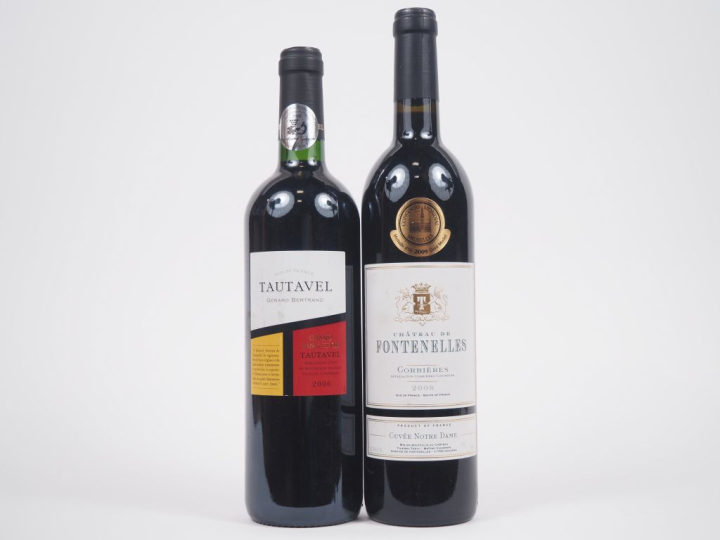 2 BOUTEILLES : 1 TAUTAVEL "GRAND SANG ET OR" 2006 - 1 CHÂTEAU DE FONTE