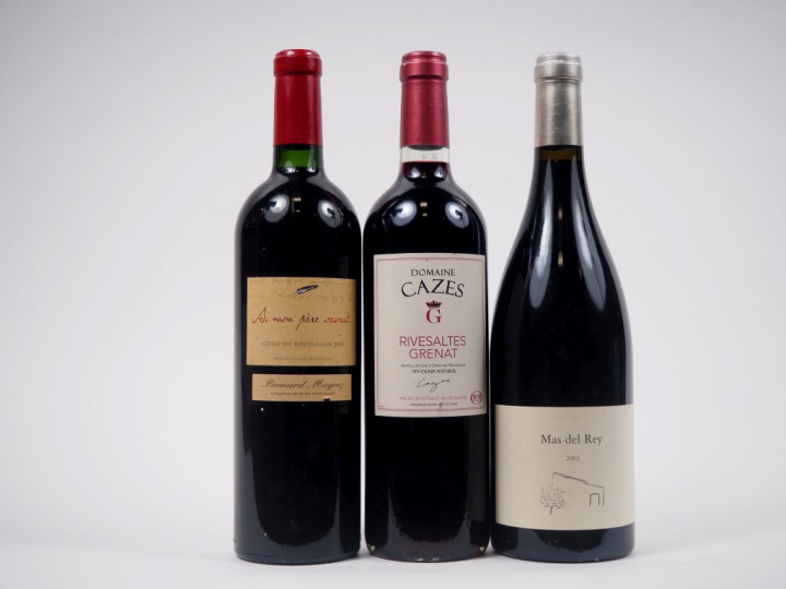3 BOUTEILLES : 1 MAS DEL REY 2002 - 1 CÔTE DU ROUSSILLON "SI MON PÈRE 