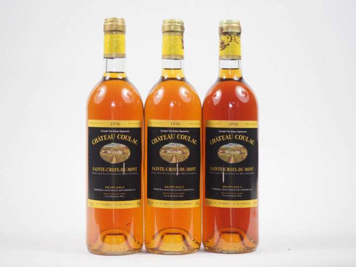 3 BOUTEILLE CHÂTEAU COULAC SAINTE CROIX DU MONT - 1970