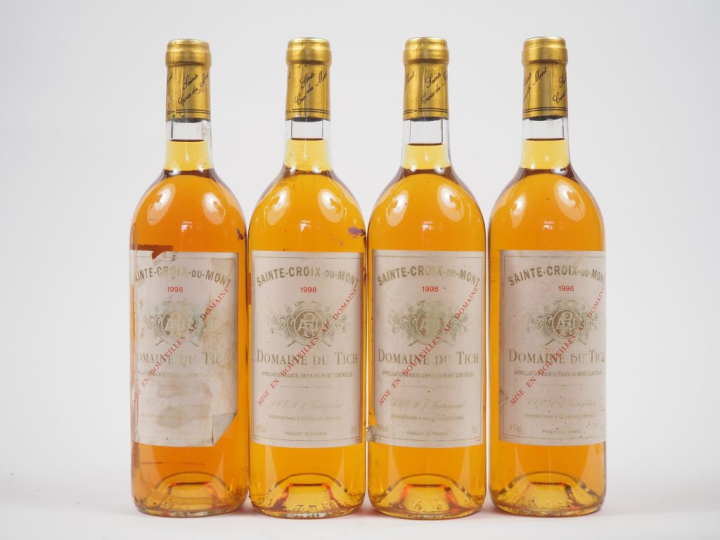 4 BOUTEILLES DOMAINE DU TICH SAINTE CROIX DU MONT - 1988 - EA/3 ELA 