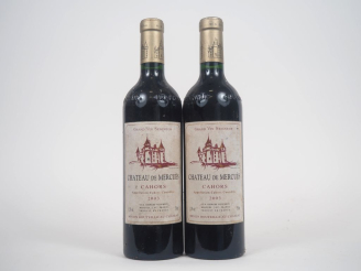 Vente aux enchères 2 BOUTEILLES CHÂTEAU DE MERCUÈS CAHORS - 2003 - BS 
