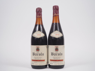 Vente aux enchères 2 BOUTEILLES BAROLO GIOVANNI STELLA - 1978 - CAPSULES ABIMÉES