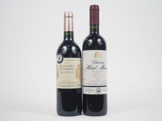 Vente aux enchères 2 BOUTEILLES DE 2001 : 1 LAPERRE COMBES MADIRAN - 1 CHÂTEAU HAUT MAURA