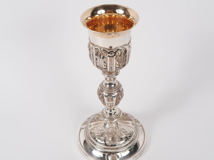 Calice et sa patène Restauration en argent doré 925 et vermeil, poinço