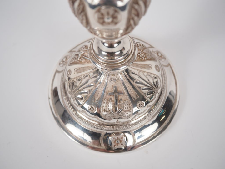 Calice et sa patène Restauration en argent doré 925 et vermeil, poinço