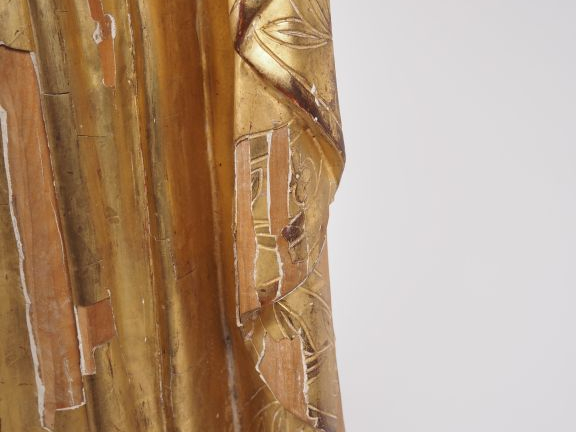 Grande sculpture fin XVIIIème début XIXème en bois sculpté et doré et 