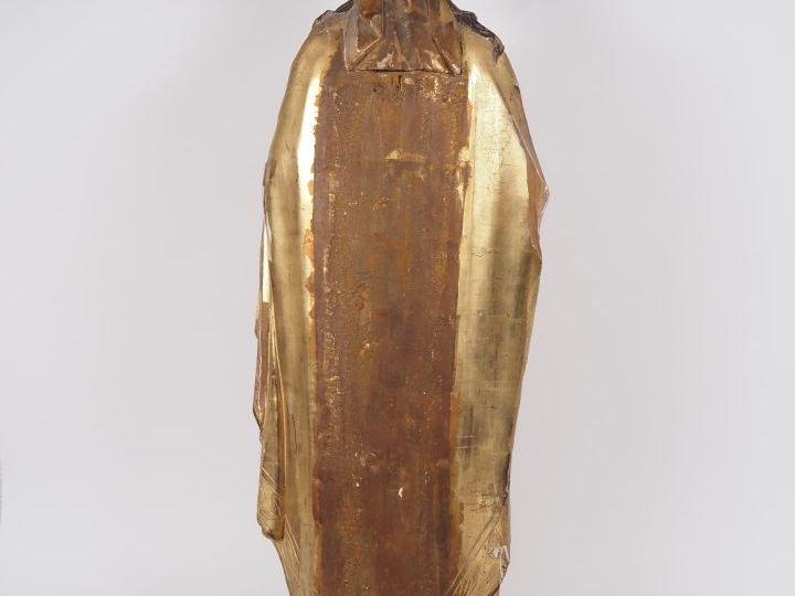 Grande sculpture fin XVIIIème début XIXème en bois sculpté et doré et 
