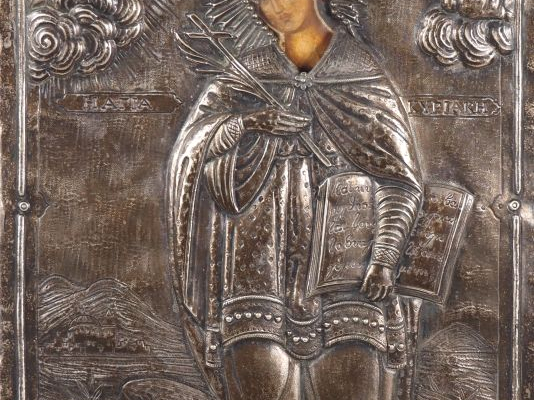 Icône de sainte Kyriaki.  Grèce, XIXe siècle.  Sainte Kyriaki (sainte 