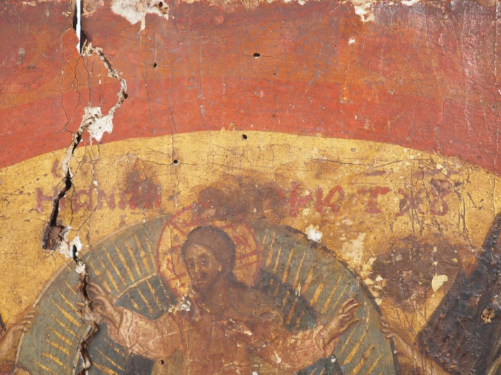 Icône de l'Ascension.  Grèce, fin XVIII - début XIXe siècle.  Tempera 