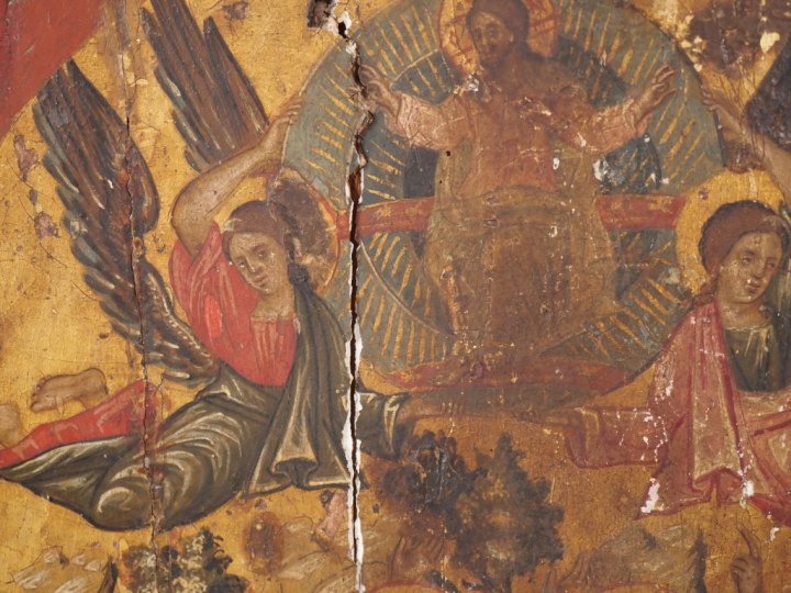 Icône de l'Ascension.  Grèce, fin XVIII - début XIXe siècle.  Tempera 