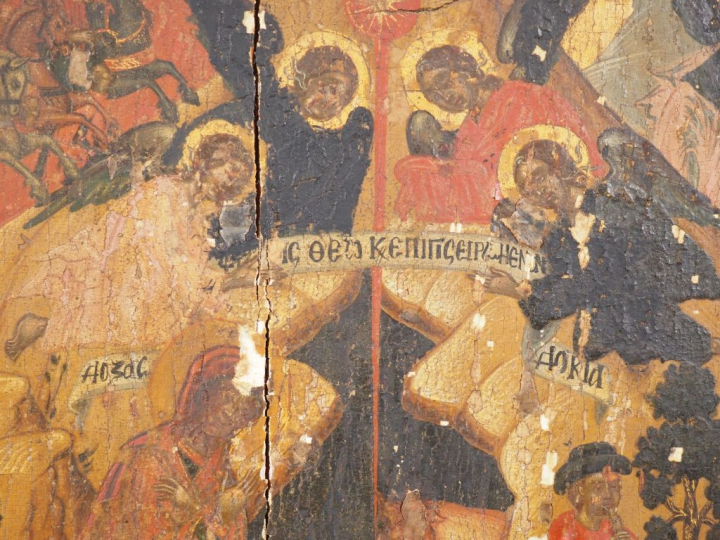 Icône de la Nativité.  Grèce, fin XVIII - début XIXe siècle.  Tempera 
