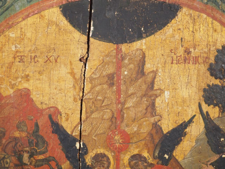 Icône de la Nativité.  Grèce, fin XVIII - début XIXe siècle.  Tempera 