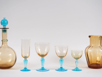 Vente aux enchères Service de verres Napoléon III en cristallerie de Portieux en verre am