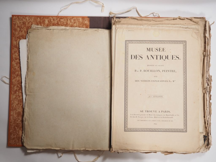 Musée des Antiques.  Dessiné et Gravée par Bouillon , Paris chez Nicol