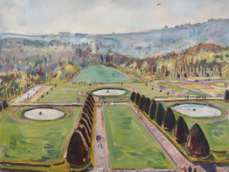 Vente aux enchères Mario CAVAGLIERI.  "Sceaux, le parc du château" Huile sur toile, signé