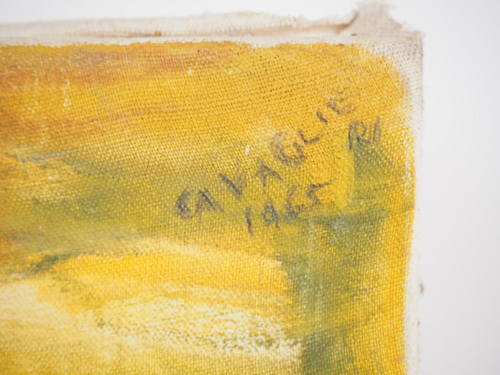 Mario CAVAGLIERI.  "bouquet d'été" Huile sur toile, signée en haut à d