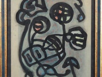 Vente aux enchères Mogens ANDERSEN.  "composition abstraite" Encre et gouache sur papier,
