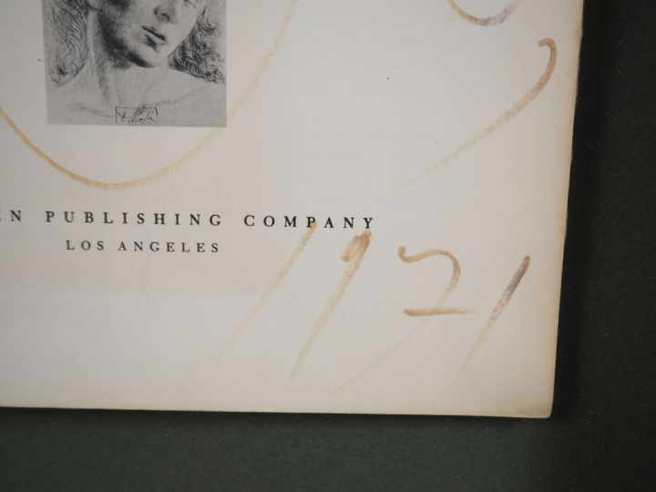 [DALI]. DESSIN ORIGINAL SIGNÉ AVEC ENVOI AUTOGRAPHE SIGNÉ. THE DRAWING